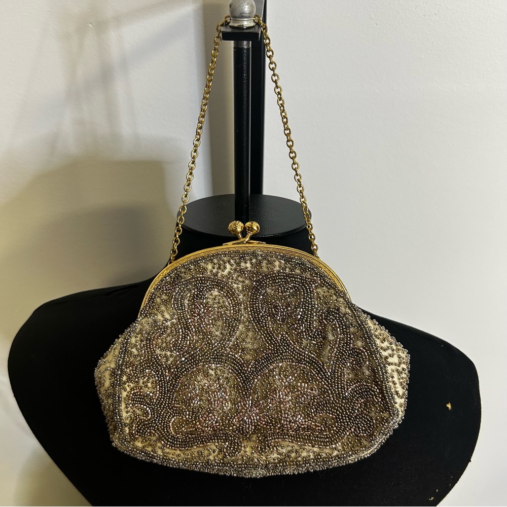 ◾️Vintage Warborg Handmade Beaded Clutch Coin Purse